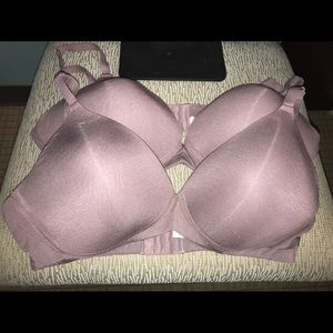 Two Non Wire Purple 40C Bras